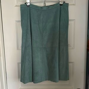 Vince Camuto Faux Suede Blue Swing Skirt 10